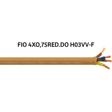 Round cable H03VV-F 4x0,75mm2 gold
