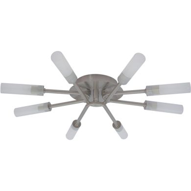 Plafond CARLOS 8xG9 Alt.8xD.50cm níquel