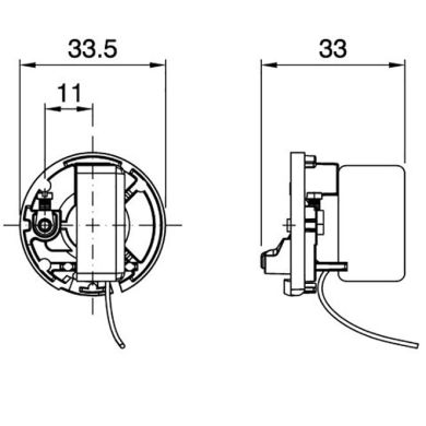 Pastilla conexión rápida en negro p/ portal/ E27 de 3pc c/int de cable y bloqueo antigiro en termop.