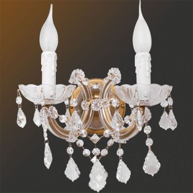 Aplique M.TERESA 2xE14 oro pintado con spray