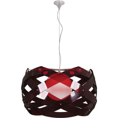 Suspensão ACUARIO grande 1xE27 Alt.Reg.xD.60cm vermelho