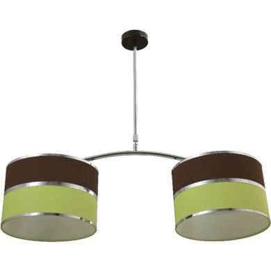 Ceiling Lamp OLGA 2xE27 L.85xW.30xH.Reg.cm Green/Brown