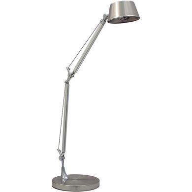 Candeeiro de mesa CONCEPT articulado 1xE14 C.21xL.39xAlt.Reg.cm cinzento/cromado