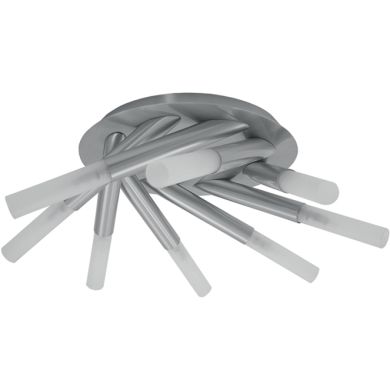 Plafond DINA redondo 8xG9 Alt.20xD.48cm níquel