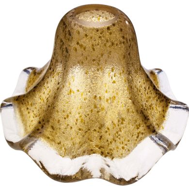 Tulipa ASKA en cristal ambar D.16xAlt.10cm, para G9