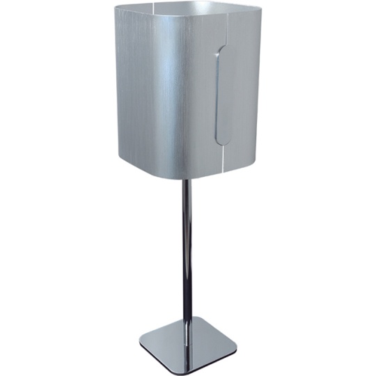 Candeeiro de mesa ELEGANCE 1xE14 C.16,5xL.16,5xAlt.51cm prata/cromado