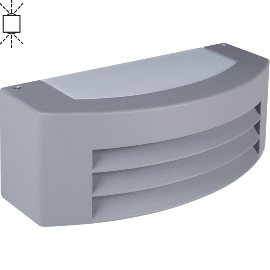 Wall Lamp MISSISSIPI IP44 1xE27 L.29xW.12,5xH.10cm Aluminum + Polycarbonate Grey