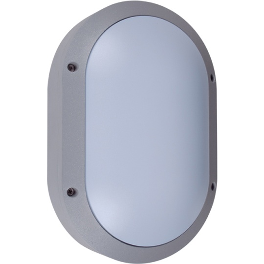 Aplique AMAZONAS grande IP54 1xE27 L.18,5xAn.9xAl.28cm Aluminio + Policarbonato (PC) Gris