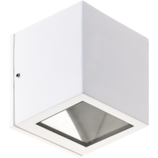 Aplique CAVALUM IP54 1xG9 C.9xL.9xAlt.9,5cm alumínio+vidro branco