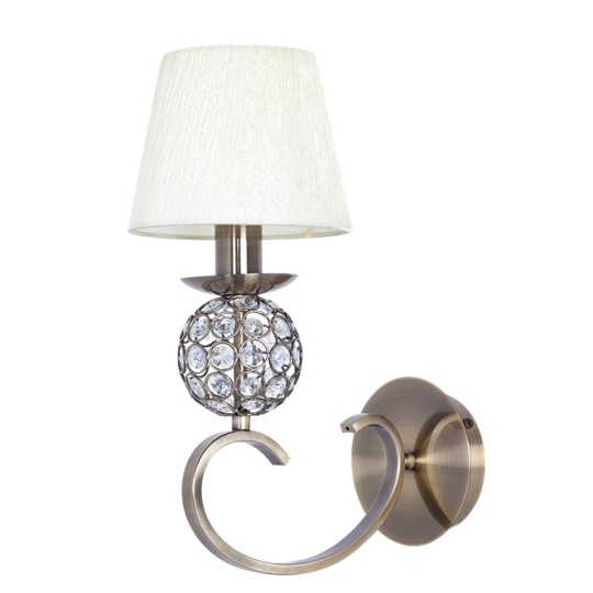Wall Lamp HONDURAS 1xE14 Beije/Antique Brass