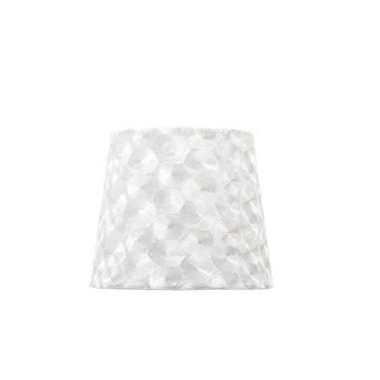 Abat-jour FATIMA redondo cónico com pinça Alt.12xD.15cm branco