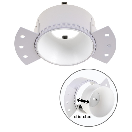 HATOR round frame for drywall L.14xW.8,4xH.5,2cm White