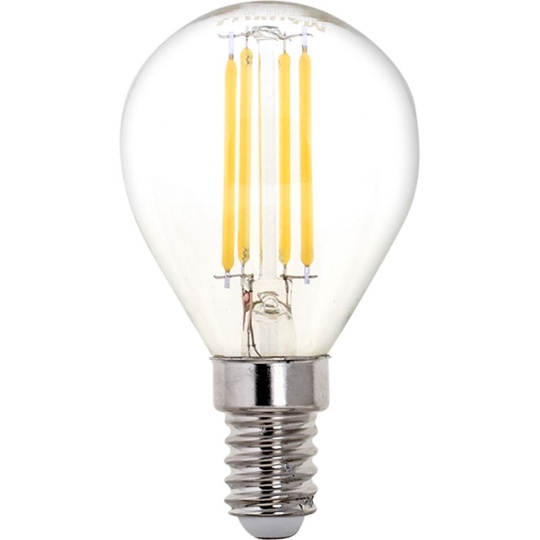 Light Bulb E14 (thin) Ball CLASSIC LED 4W 4000K 470lm Transparent