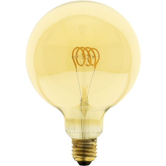 Light Bulb E27 (thick) Globe CLASSIC DECOLED Dimmable D125 5W 1800K 280lm Amber