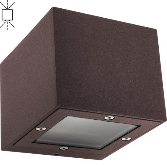Wall Lamp GINEVRA IP65 1xG9 L.9,5xW.11xH.8,2cm Aluminium+Glass Rust