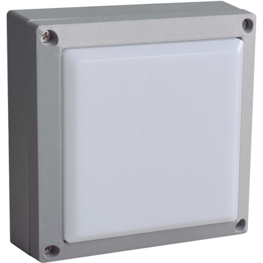 Wall Lamp TENNESSEE IP54 6W LED 4000K L.14,5xW.6,5xH.14,5cm Aluminum + Polycarbonate Grey
