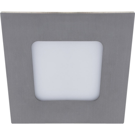 Foco de encastrar FRANCO quadrado 1x3W LED 134lm 3000K 120° C.9xL.9xAlt.0,2cm níquel
