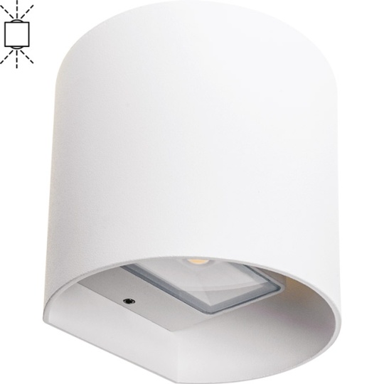 Wall Lamp SABOR IP54 2x4W LED 650lm 6500K 95°L.11xW.9,5xH.11cm Aluminium White