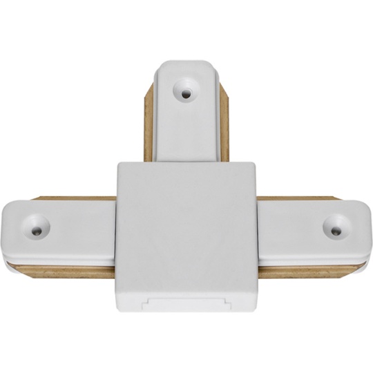 Conector en forma de "T" para carril ADONIS (2 hilos) en aluminio color blanco