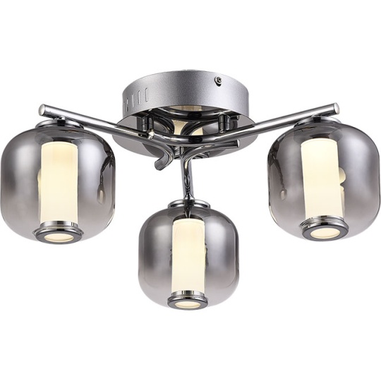 Plafond MALVINA 3x5W LED 900lm 4000K Alt.17,5xD.41cm metal+vidro cromado