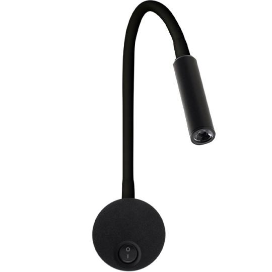 Aplique MADRAZO 1x3W LED 150lm 4000K 25° Negro