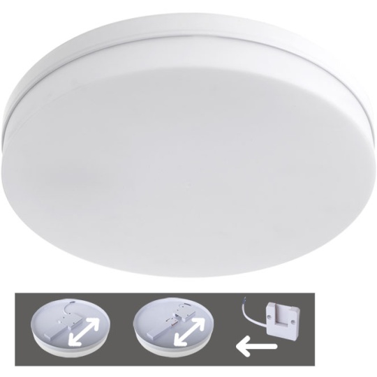 Plafón BERILO 1x48W LED 4320lm 6500K Al.3,7xD.30cm Blanco