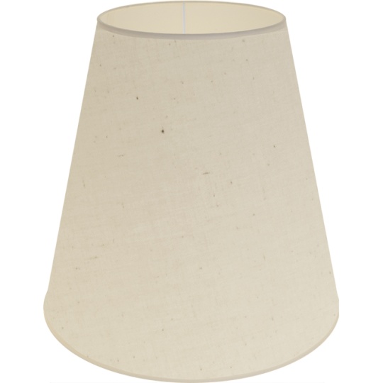 Pantalla CIPRIOTA redondo cónico tela PVC8886 con encaje E27 Al.35xD.34,5cm Natural (Crudo)