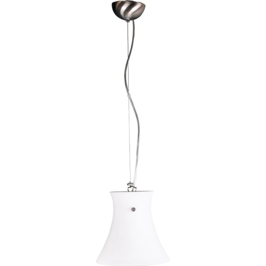 Suspensão AURA 1xE27 Alt.Reg.xD.21cm branco/níquel