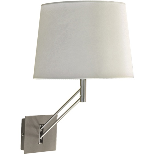 Aplique AGNES 1xE27 C.30xL.41,5xAlt.Reg.cm branco/níquel
