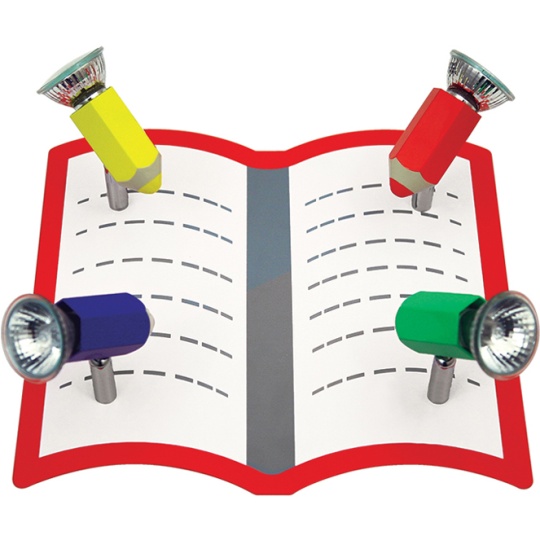 Plafond ESCOLA 4xGU10 L.30xW.15xH.29cm Multicolors