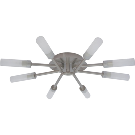 Plafond CARLOS 8xG9 Alt.8xD.50cm níquel