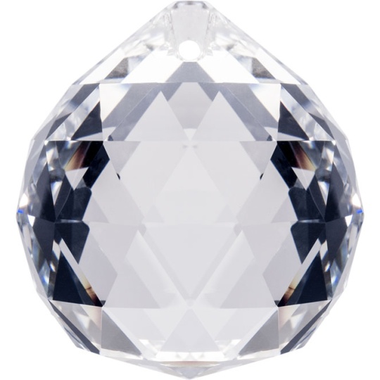 Crystal end stone D.4cm transparent