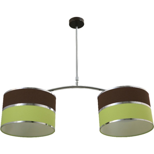 Ceiling Lamp OLGA 2xE27 L.85xW.30xH.Reg.cm Green/Brown