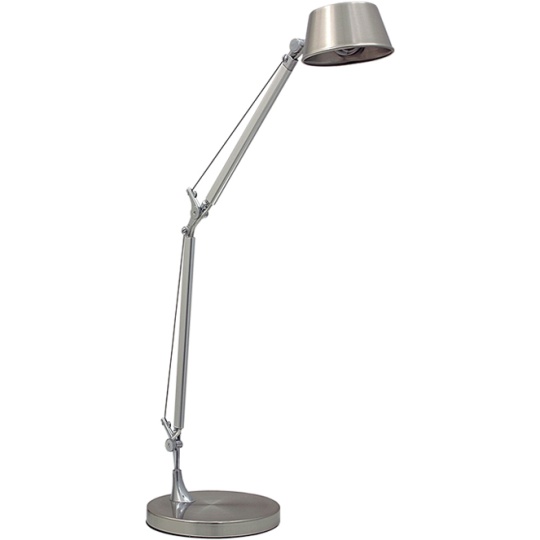 Candeeiro de mesa CONCEPT articulado 1xE14 C.21xL.39xAlt.Reg.cm cinzento/cromado