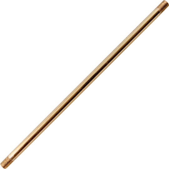 Rigid tube with threaded ends L.28cm M10x1, in gold iron