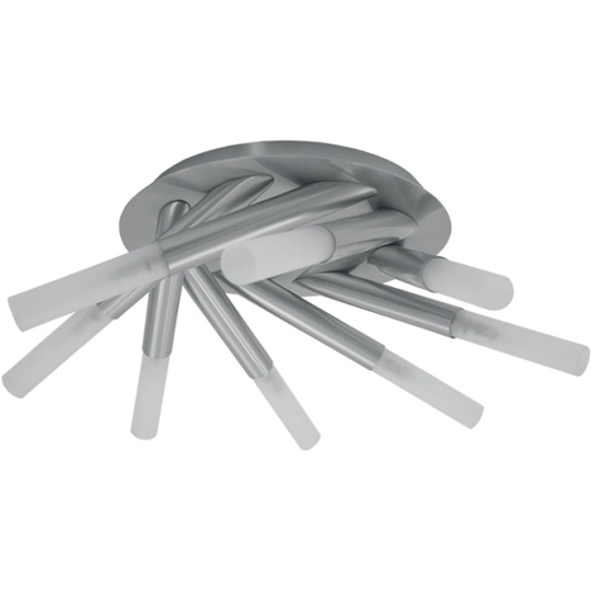 Plafond DINA redondo 8xG9 Alt.20xD.48cm níquel