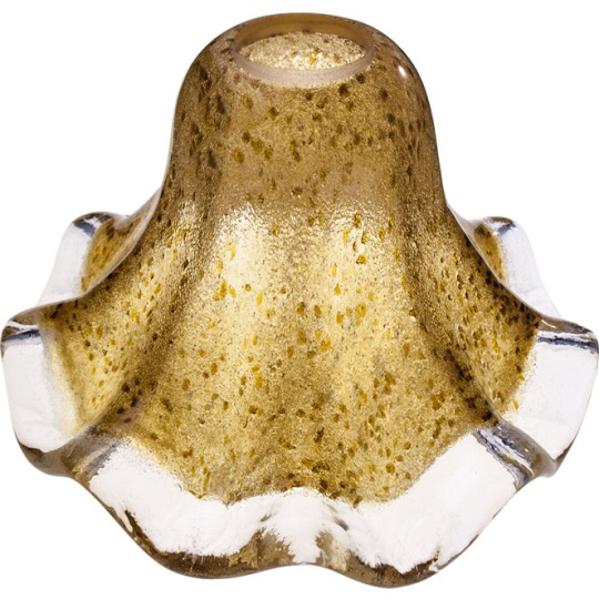 Tulipa ASKA en cristal ambar D.16xAlt.10cm, para G9