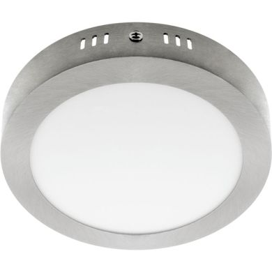 Plafond ESCUDO redondo 1x12W LED 672lm 4000K 120° Alt.3,5xD.17cm níquel