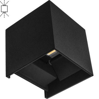 Aplique SEVER IP54 2x3W LED 550lm 4000K L.10xAn.10xAl.10cm Negro
