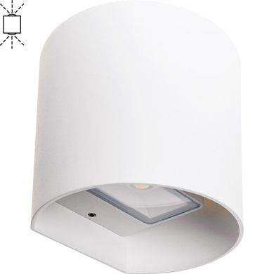 Wall Lamp SABOR IP54 2x4W LED 650lm 6500K 95°L.11xW.9,5xH.11cm Aluminium White