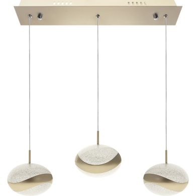 Lámpara de Techo PLANETT 3x8W LED 1800lm 3300K L.48xAn.8xAl.Reg.cm Champanhe