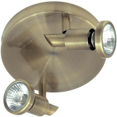 Plafond LAURENTINO 2xGU10 Alt.10xD.21cm oxidado