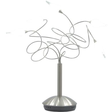 Candeeiro de mesa CLARA 5xG4 12V Alt.45xD.50cm metal+vidro níquel