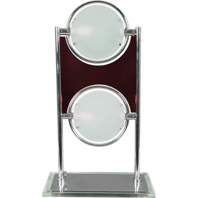 Candeeiro de mesa SINOP 2xG9 C.26xL.16xAlt.45cm vermelho/cromado