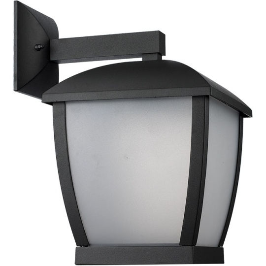 Aplique DRAVE IP44 1xE27 C.17xL.23,5xAlt.28cm alumínio + PC, preto