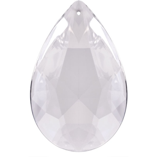 Ameixa de vidro 7,6x4,9cm 1 furo transparente