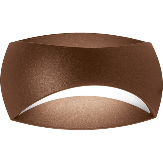 Aplique MERIDIAN IP65 1x15W LED 1800lm 3000K C.25xL.11xAlt.15cm cor ferrugem