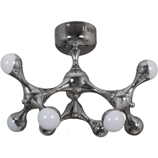 Plafond CALYPSO 9x2,5W LED 4000K Alt.35xD.50cm cromado