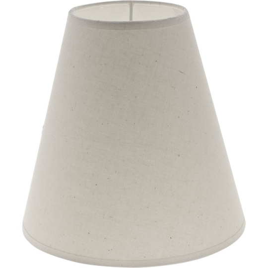 Abat-jour CIPRIOTA redondo cónico tela PVC8886 com encaixe E27 Alt.20xD.20cm natural (cru)