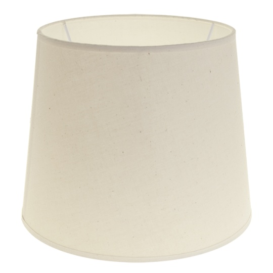 Abat-jour CIPRIOTA redondo cónico tela PVC8886 com encaixe E27 Alt.20xD.25cm natural (cru)